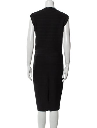Herve Leger V-Neck Midi Length Dress