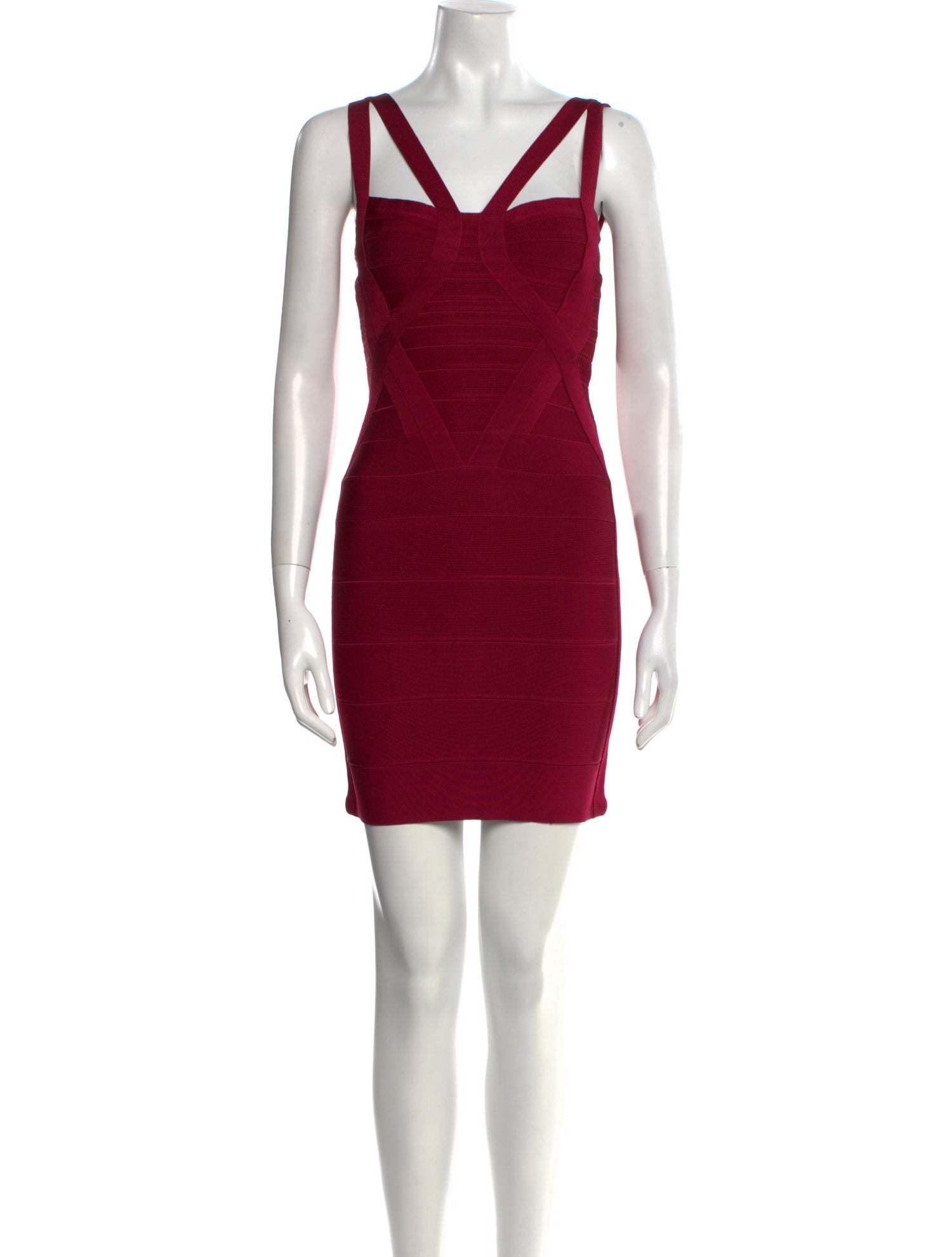 Herve Leger Square Neckline Mini Dress