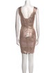 Herve Leger Scoop Neck Mini Dress
