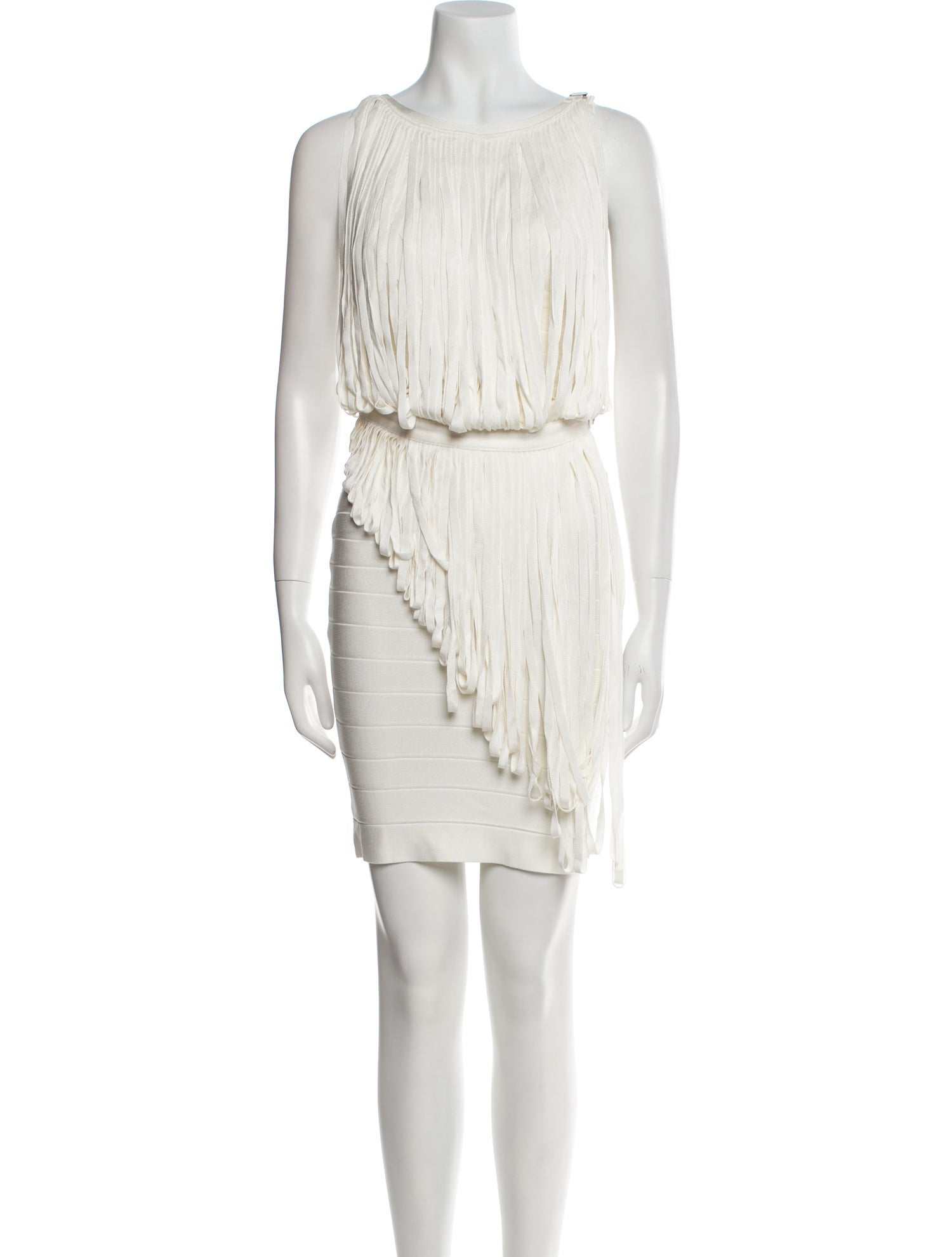 Herve Leger Scoop Neck Mini Dress