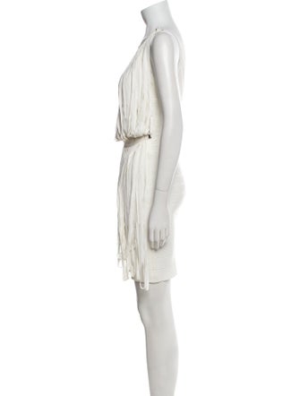 Herve Leger Scoop Neck Mini Dress