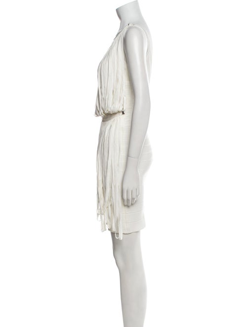 Herve Leger Scoop Neck Mini Dress