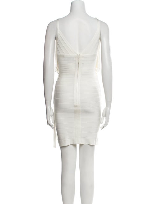 Herve Leger Scoop Neck Mini Dress