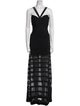 Herve Leger V-Neck Long Dress
