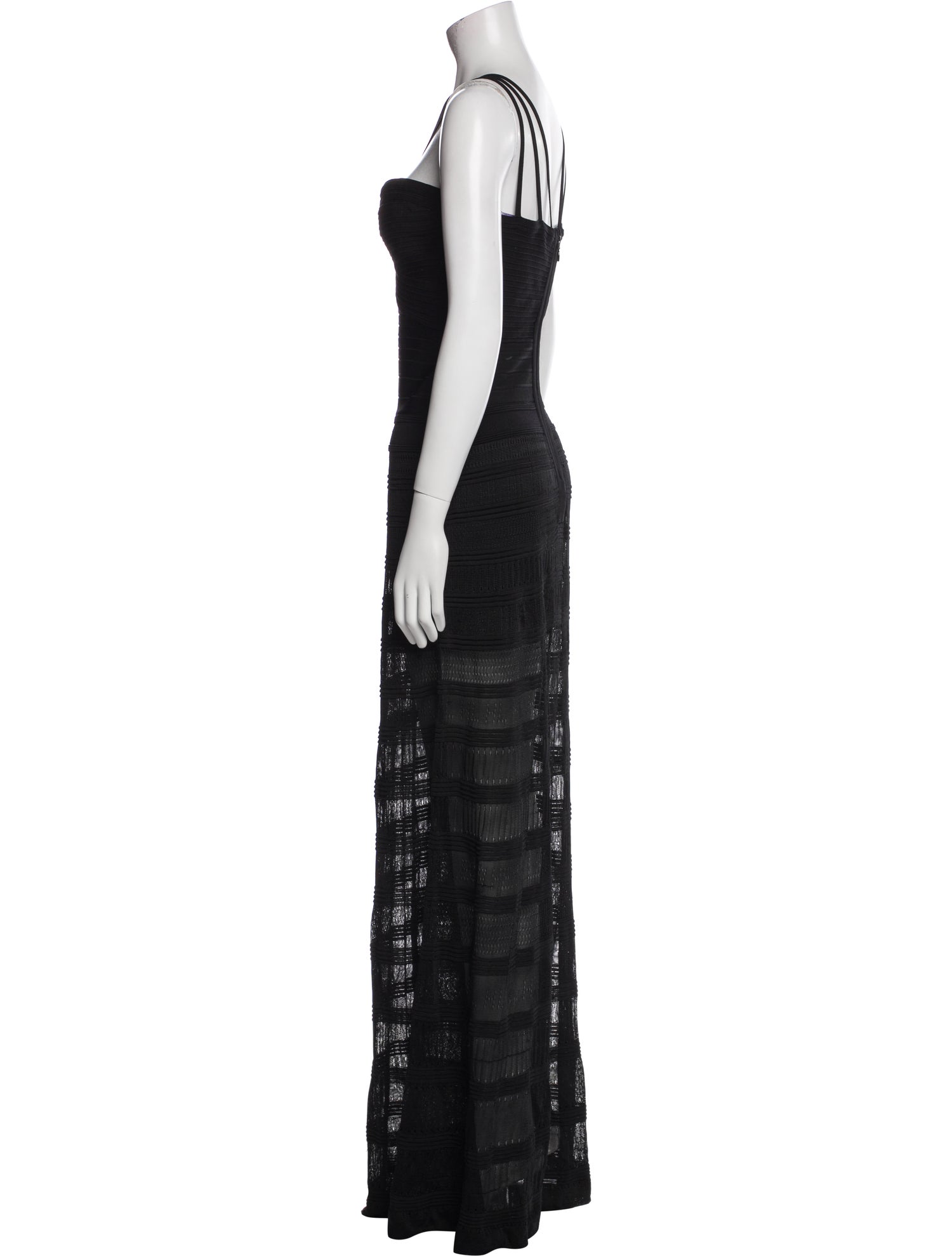 Herve Leger V-Neck Long Dress