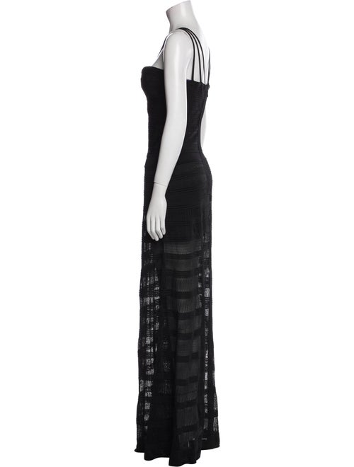 Herve Leger V-Neck Long Dress