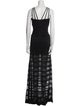 Herve Leger V-Neck Long Dress
