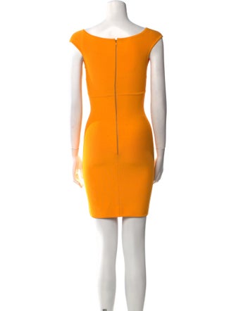 Herve Leger Scoop Neck Mini Dress