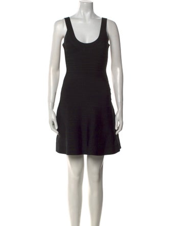 Herve Leger Scoop Neck Mini Dress