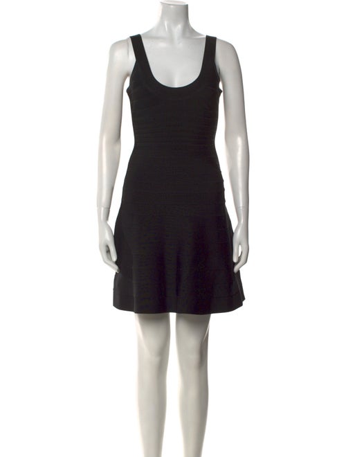 Herve Leger Scoop Neck Mini Dress