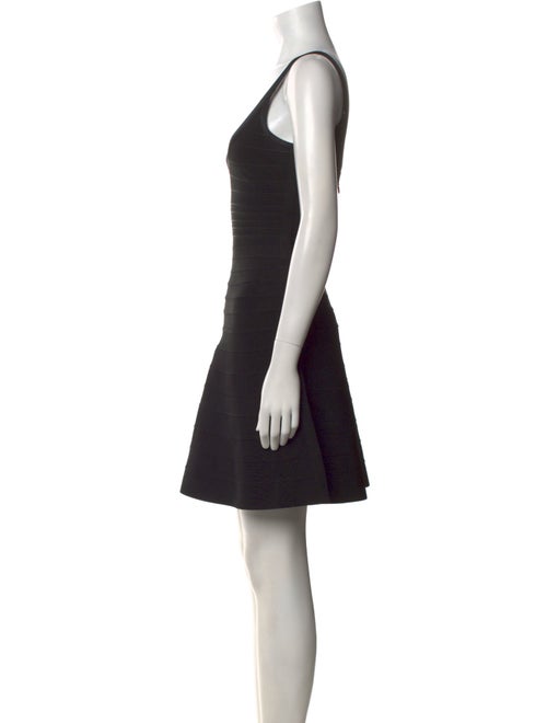 Herve Leger Scoop Neck Mini Dress