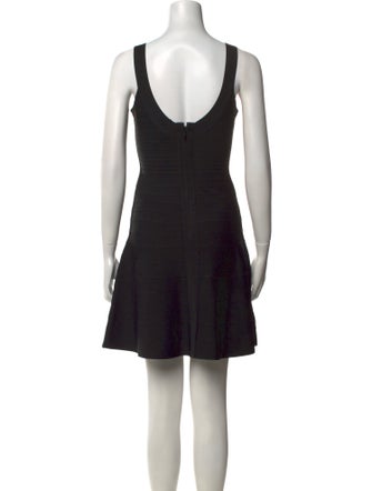 Herve Leger Scoop Neck Mini Dress