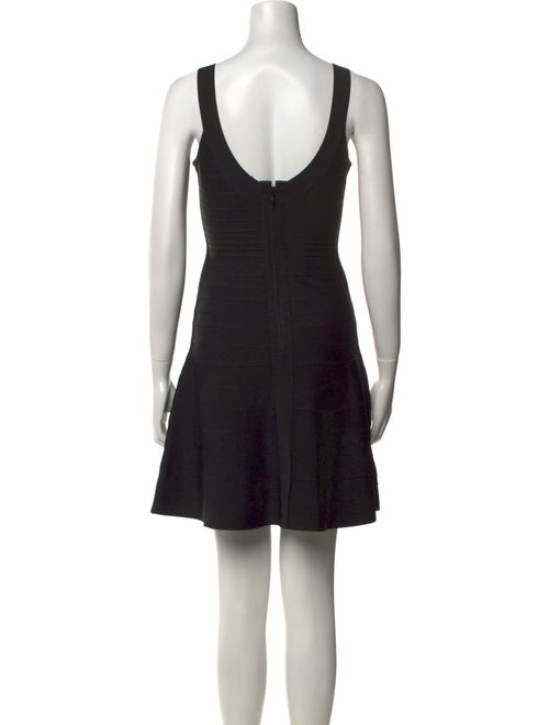 Herve Leger Scoop Neck Mini Dress