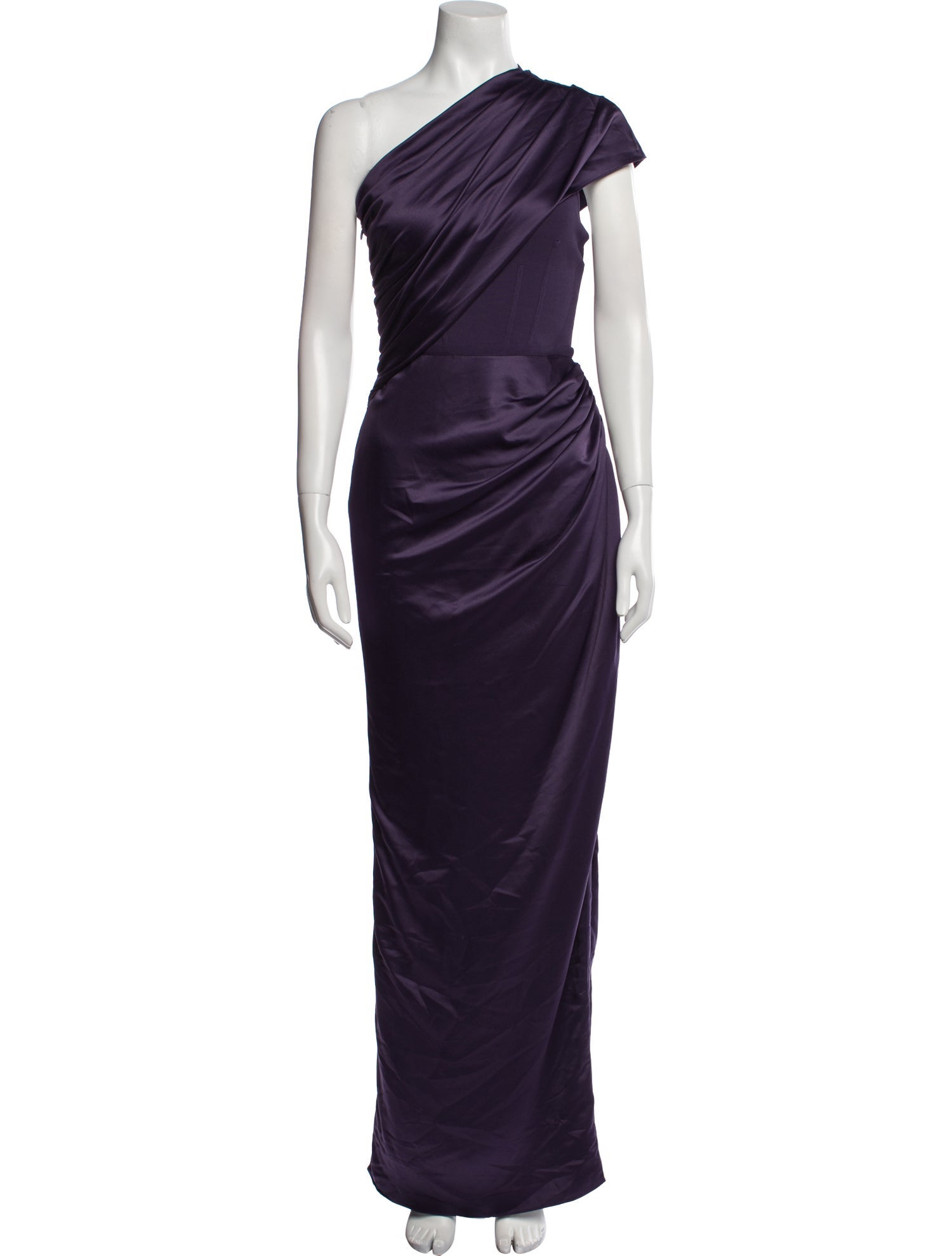 Herve Leger One-Shoulder Long Dress