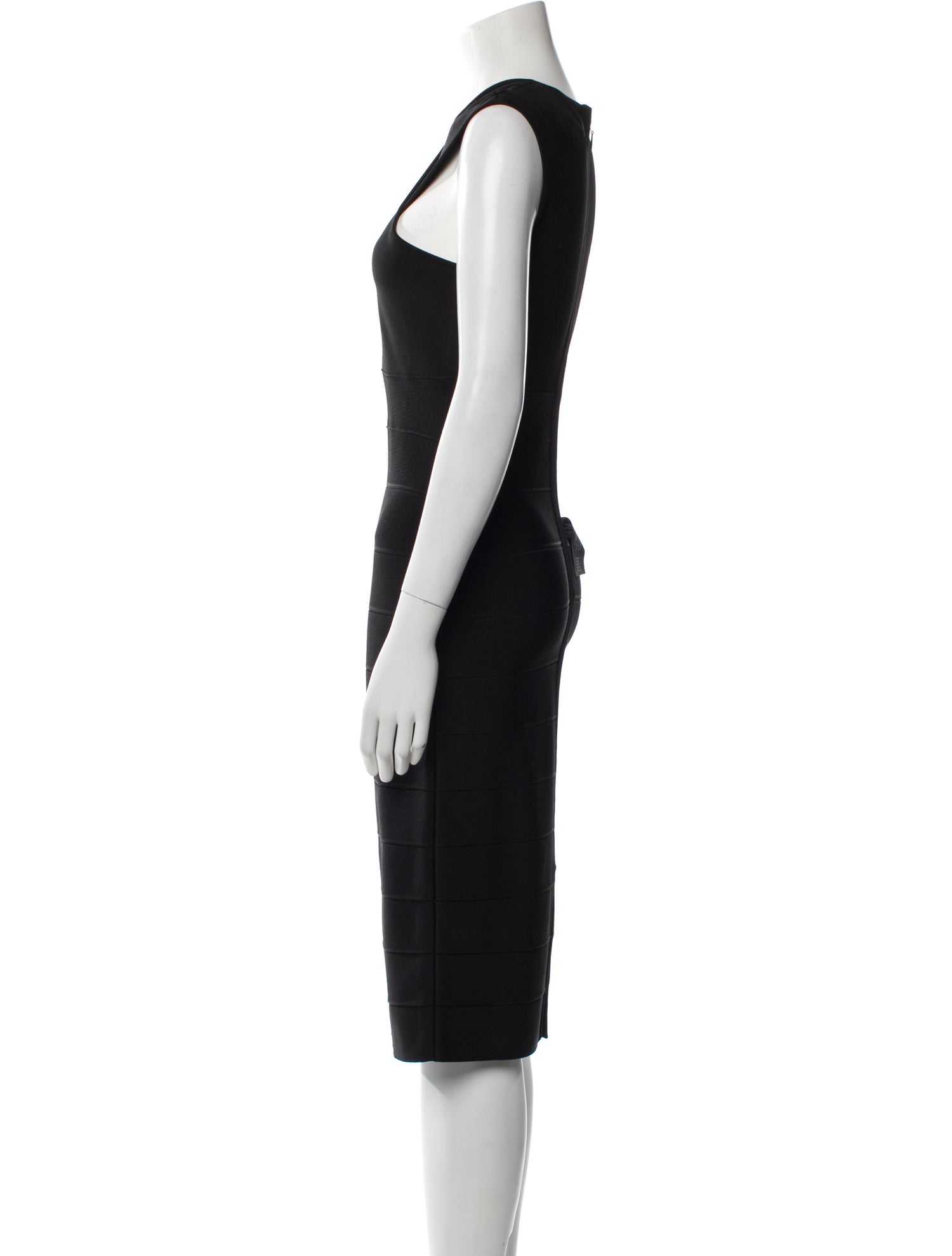 Herve Leger V-Neck Midi Length Dress