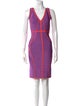 Herve Leger Striped Knee-Length Dress