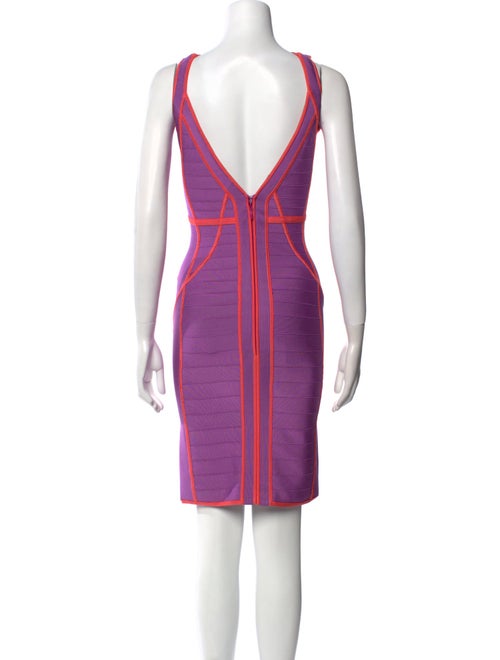Herve Leger Striped Knee-Length Dress