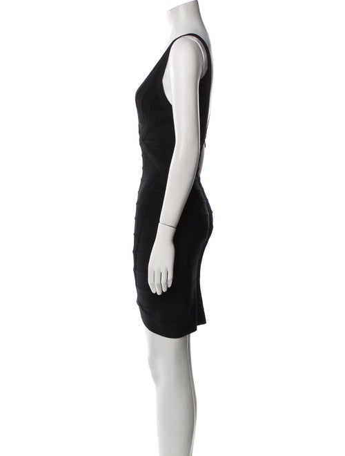 Herve Leger V-Neck Mini Dress