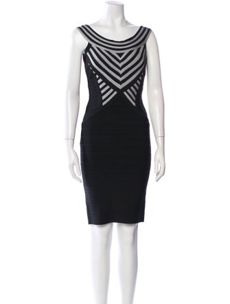 Herve Leger Graphic Print Mini Dress