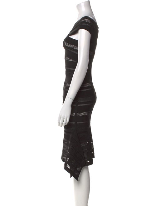 Herve Leger Striped Knee-Length Dress