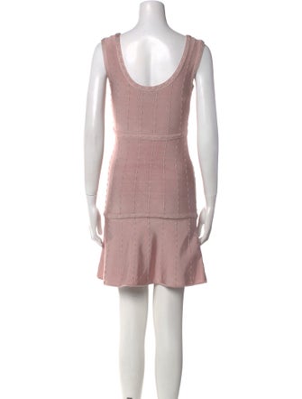 Herve Leger Scoop Neck Mini Dress