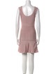 Herve Leger Scoop Neck Mini Dress