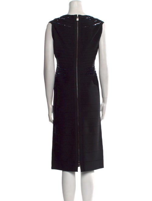 Herve Leger Scoop Neck Long Dress