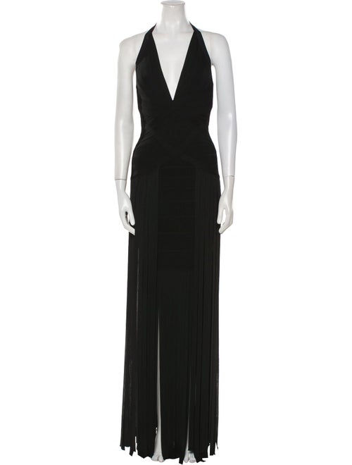 Herve Leger V-Neck Mini Dress