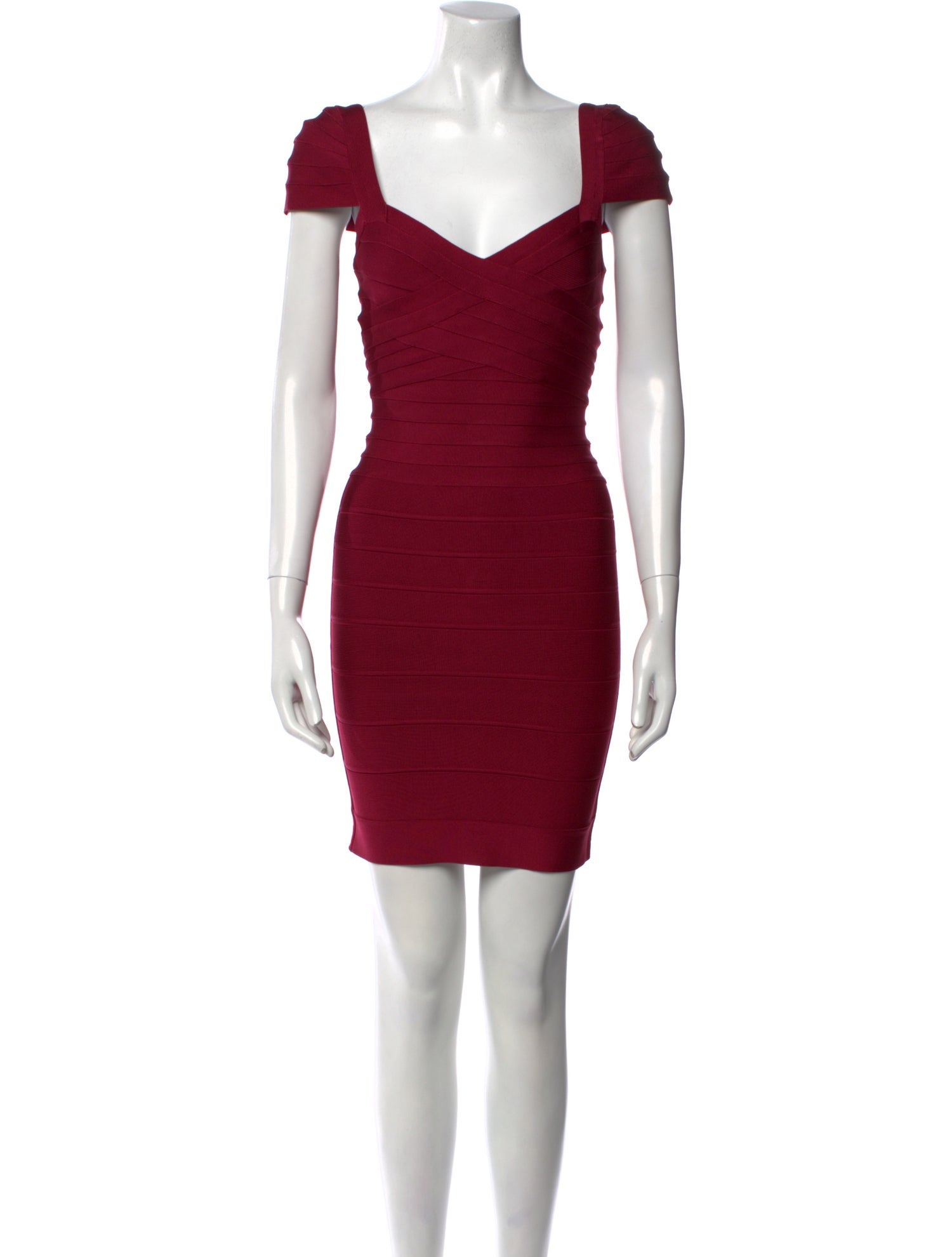 Herve Leger V-Neck Mini Dress w/ Tags