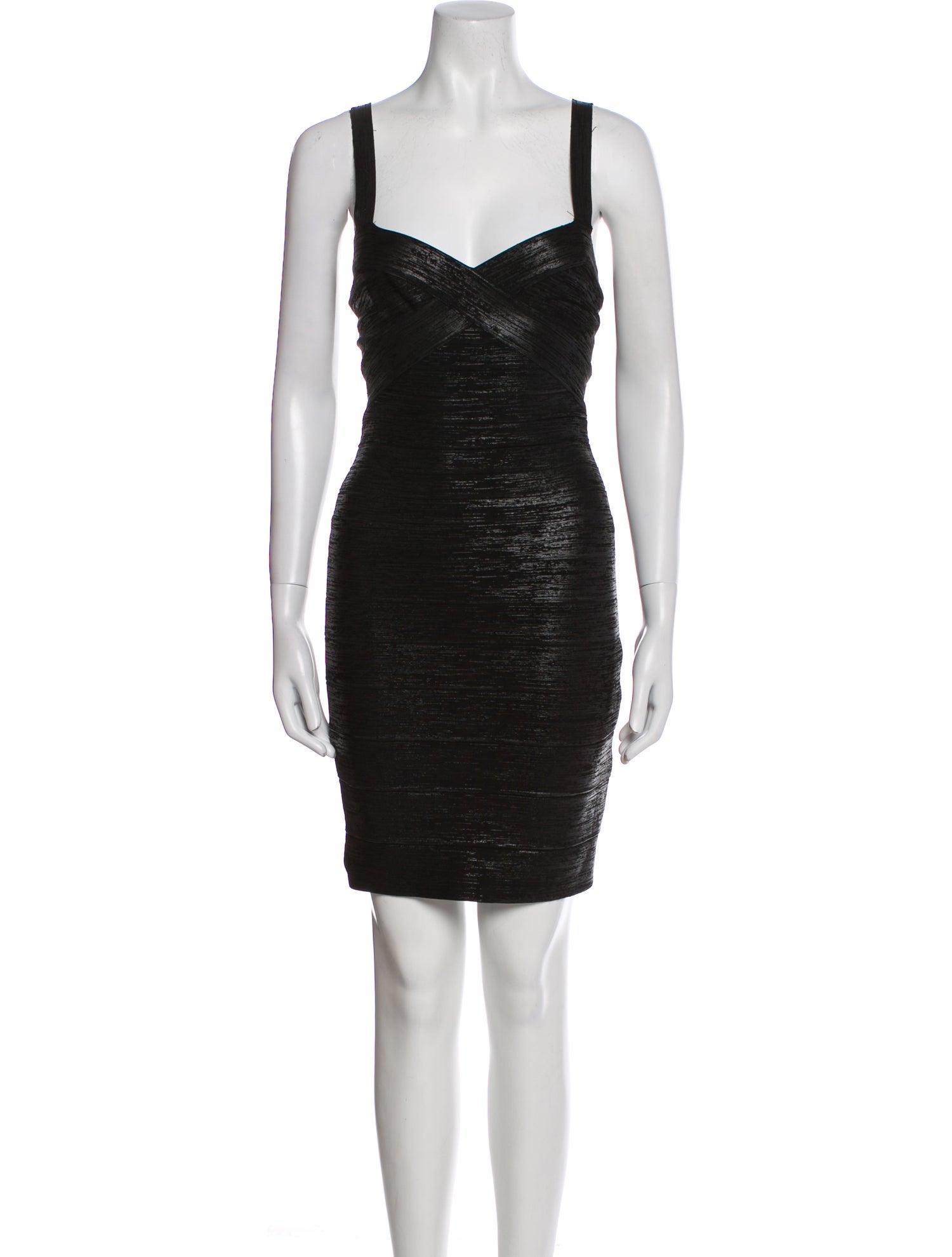 Herve Leger Square Neckline Mini Dress