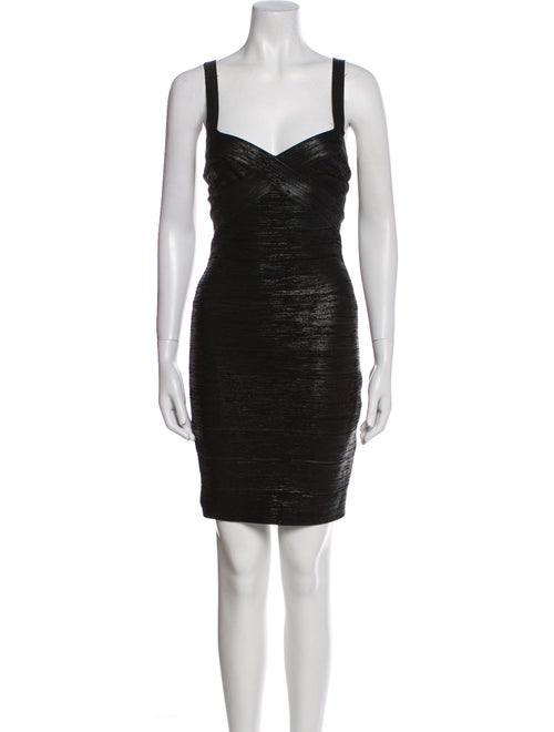 Herve Leger Square Neckline Mini Dress