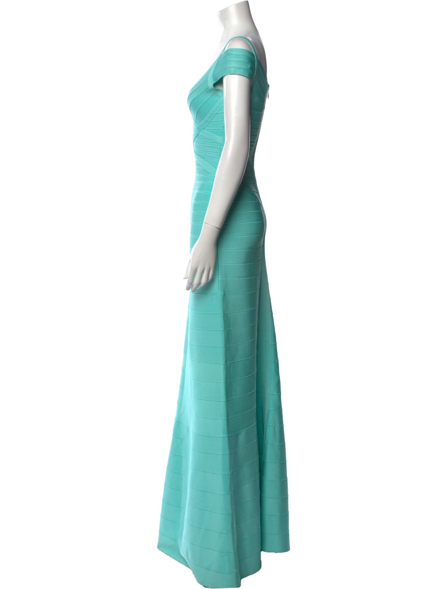 Herve Leger V-Neck Long Dress