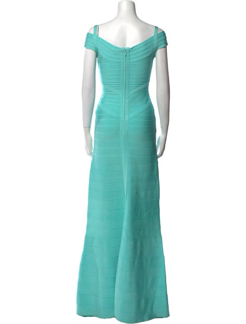 Herve Leger V-Neck Long Dress