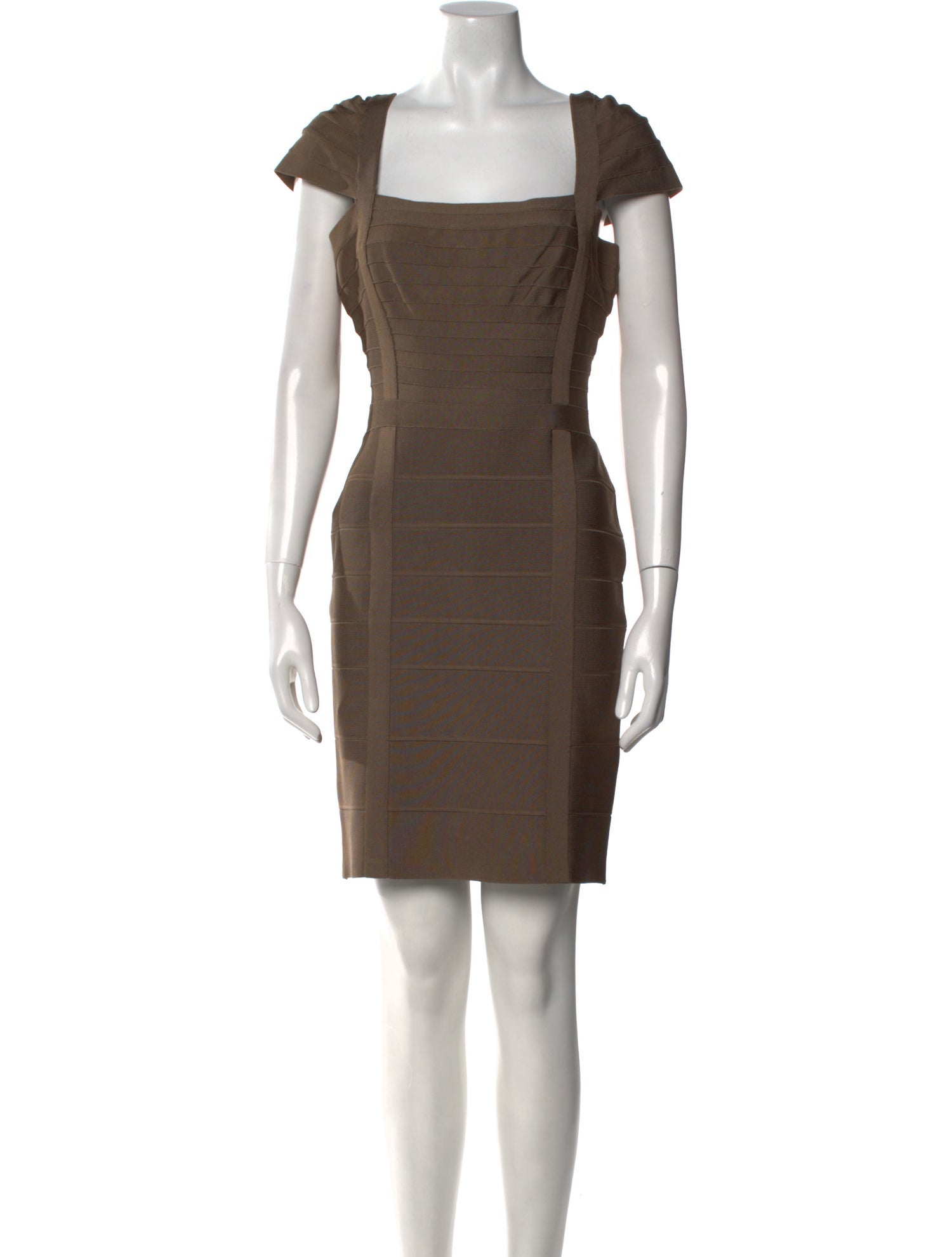 Herve Leger Square Neckline Mini Dress