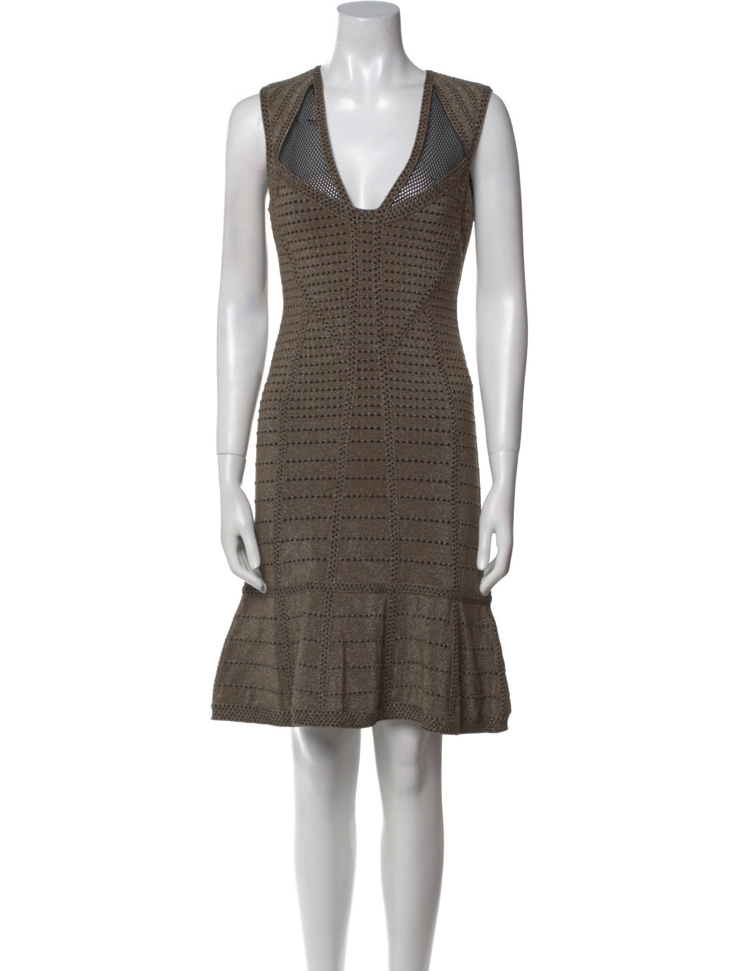 Herve Leger Printed Knee-Length Dress