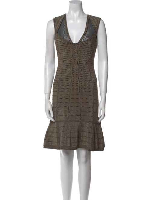 Herve Leger Printed Knee-Length Dress