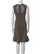 Herve Leger Printed Knee-Length Dress