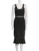 Herve Leger Scoop Neck Knee-Length Dress