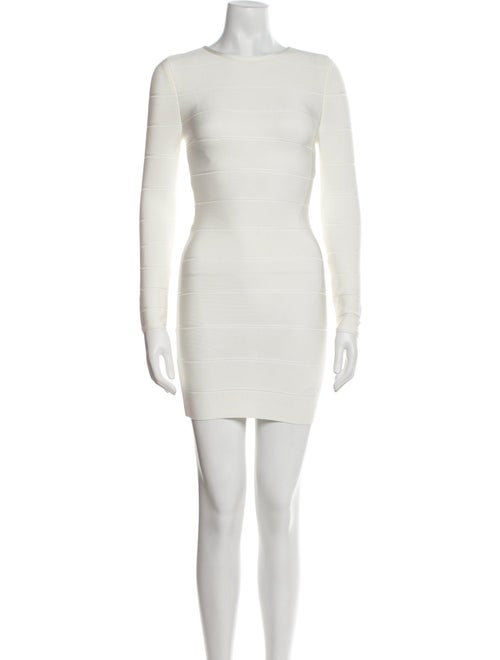 Herve Leger Bateau Neckline Mini Dress