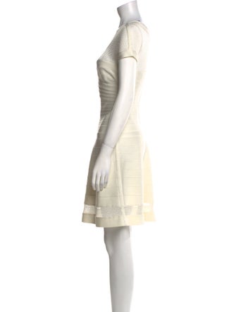 Herve Leger Scoop Neck Mini Dress