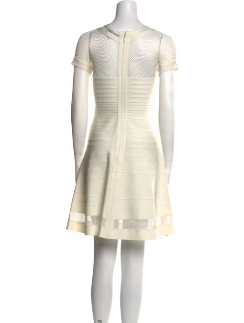 Herve Leger Scoop Neck Mini Dress