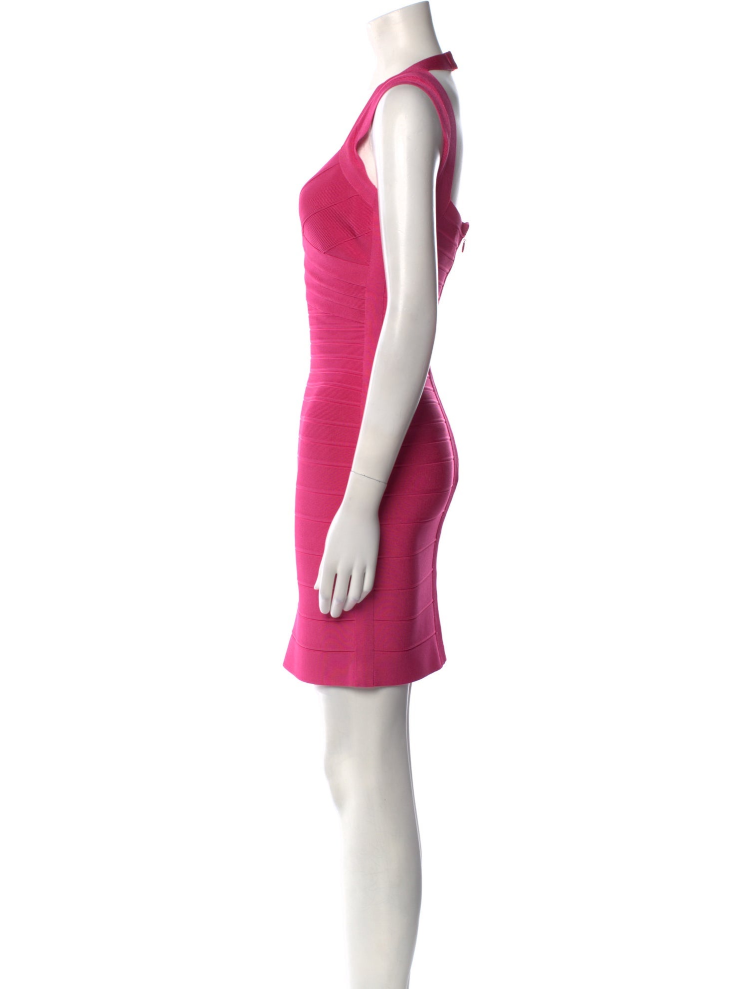 Herve Leger V-Neck Mini Dress