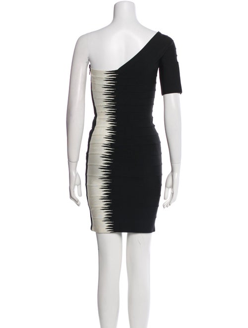 Herve Leger One-Shoulder Mini Dress