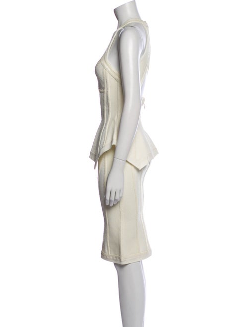 Herve Leger Crew Neck Knee-Length Dress