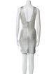Herve Leger V-Neck Mini Dress