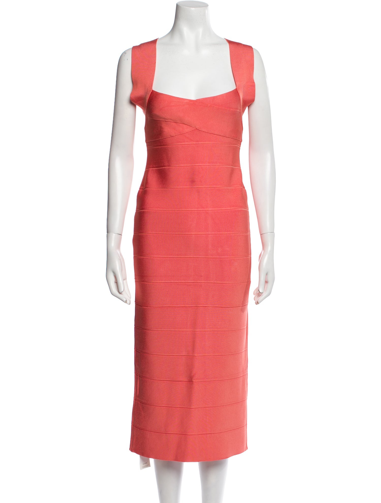 Herve Leger Square Neckline Midi Length Dress w/ Tags