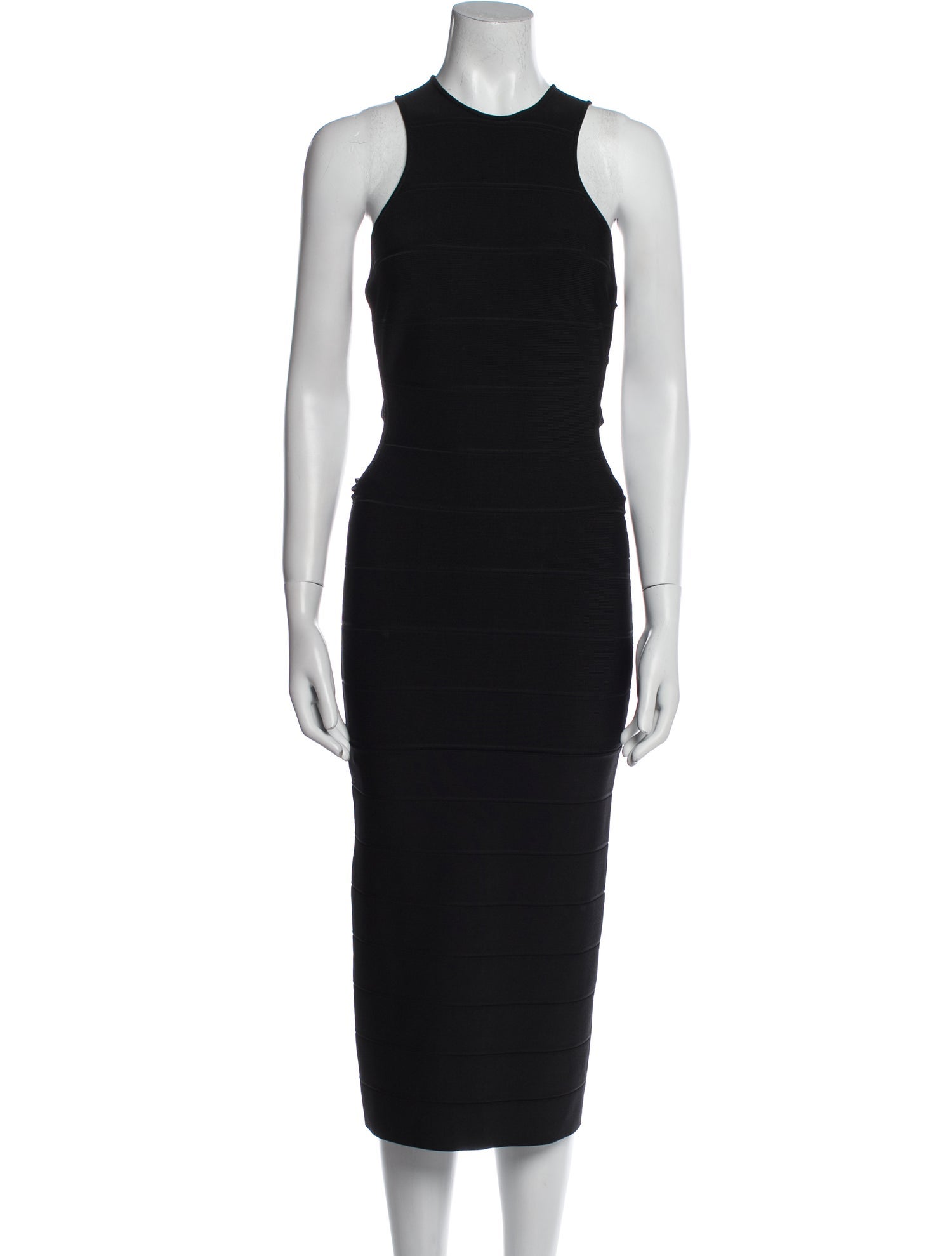 Herve Leger Crew Neck Midi Length Dress w/ Tags
