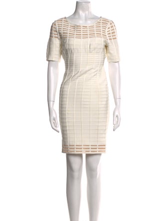 Herve Leger Striped Mini Dress