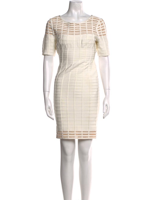 Herve Leger Striped Mini Dress