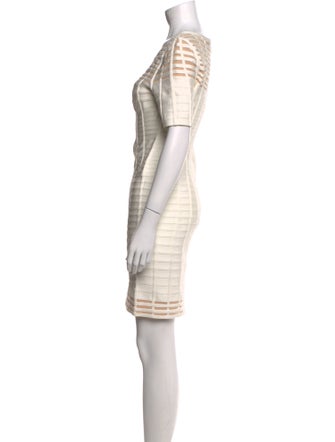 Herve Leger Striped Mini Dress